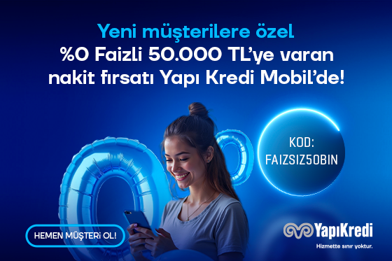 Yeni Müşterilere Özel 50.000 TL'ye Varan Faizsiz Fırsat!