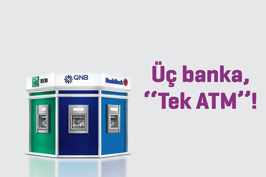 Üç banka, “Tek ATM”!